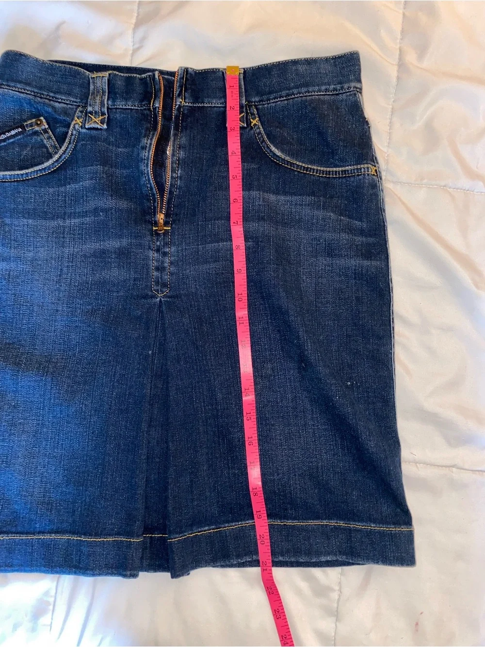 Dolce & Gabbana Indigo Denim A-Line Skirt